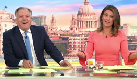 Good Morning Britain’s Ed Balls stays silent as Andi Peters defends bizarre spray tan comment