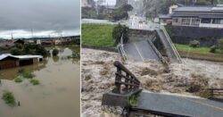 Bridge collapses from heavy rain in Japan with 360,000 people evacuated