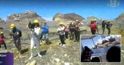 Tourists make desperate scramble to escape volcano when they realise it’s erupting
