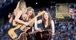 Taylor Swift brings out special guest Haim at Eras Tour to celebrate one-year anniversary of surprise joint performance