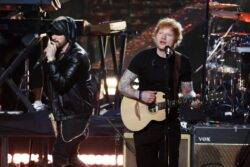 Ed Sheeran crowd absolutely lose themselves as he brings out long-time pal Eminem for surprise duet