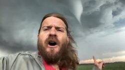 Storm chaser films tornado and it’s way too close to comfort