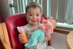 Almost £450,000 raised for baby Hallie’s cancer treatment as parents race to save her life