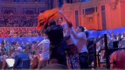 Just Stop Oil storm stage and set off confetti cannons at BBC Proms