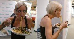Lily Allen shocked by her own posture as she stoops to eat noodles in awkward manner: ‘Horrified’