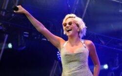Pregnant Pixie Lott performs at festival weeks after announcing baby news