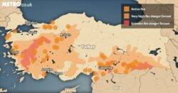 Map shows where devastating wildfires are spreading in Turkey