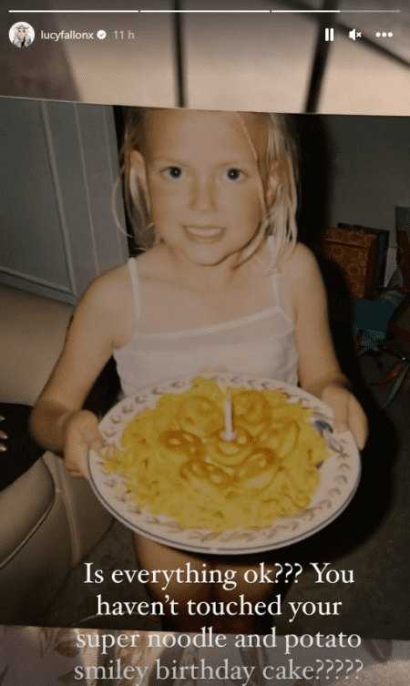 Coronation Street star Lucy Fallon shares adorable pictures of herself enjoying Super Noodles cake