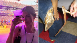 Kendall Jenner dances so hard she actually snaps heel off vintage shoe