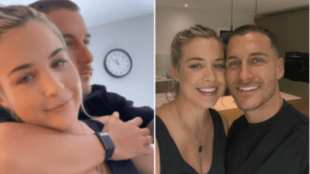 Gorka Márquez is totally pied by Gemma Atkinson as he tries (and fails) to get handsy after birth of second child