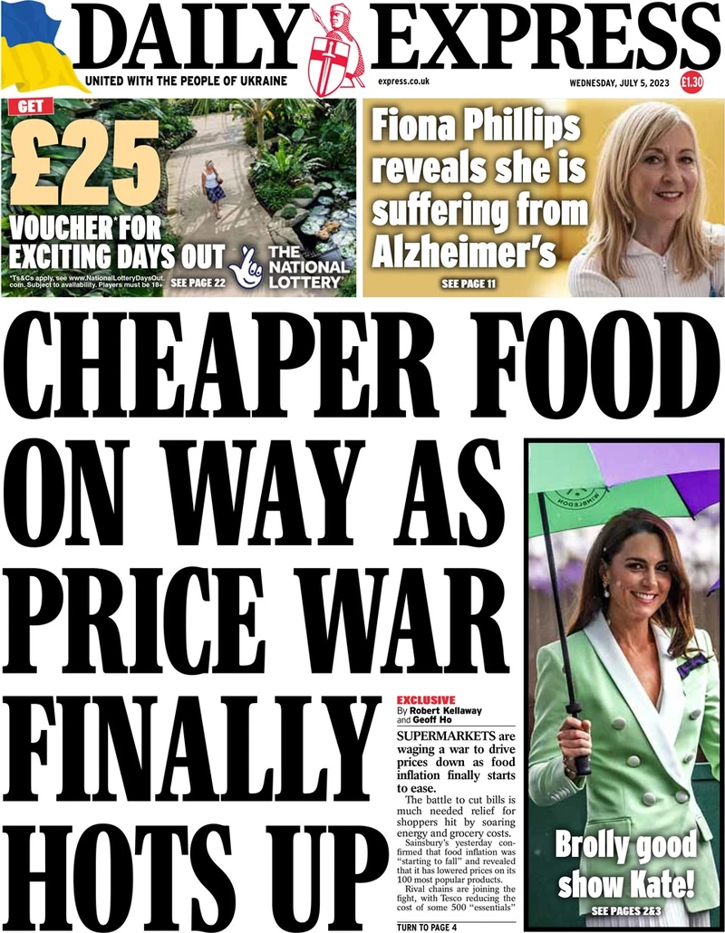 Daily Express - Cheaper food on the way as price war finally hots up