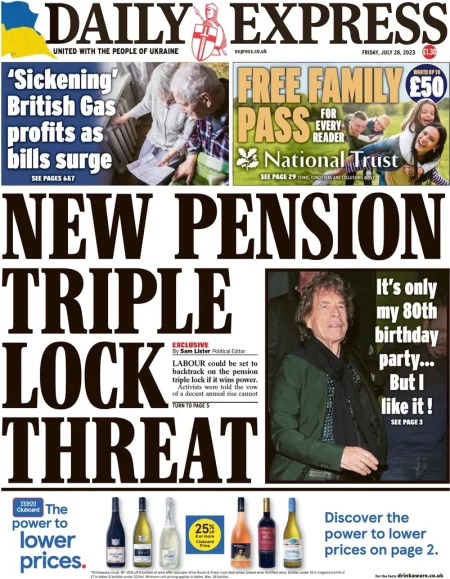 Daily Express - New pension triple lock