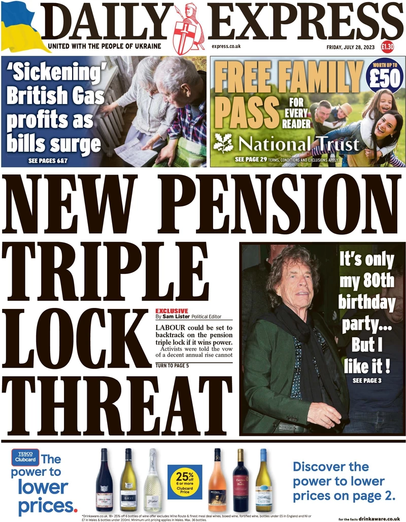 Daily Express - New pension triple lock