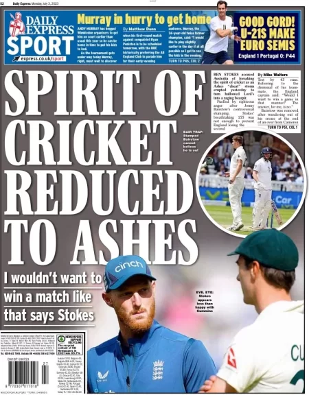 Express Sport – ‘Spirit of cricket reduced to Ashes’