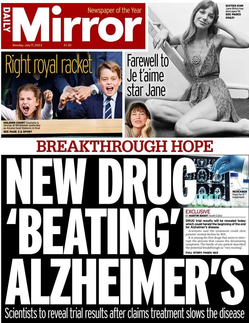 Daily Mirror - New drug beating Alzheimer's