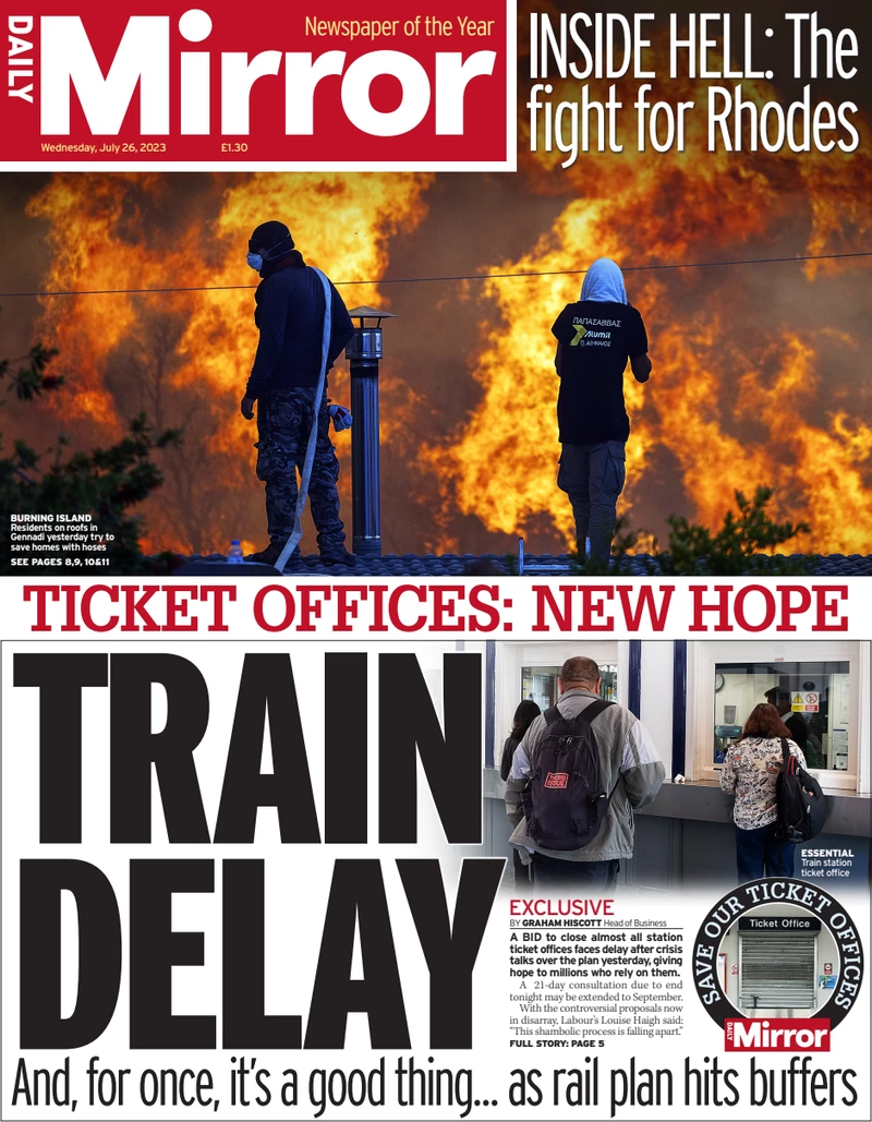 Daily Mirror - Train delay