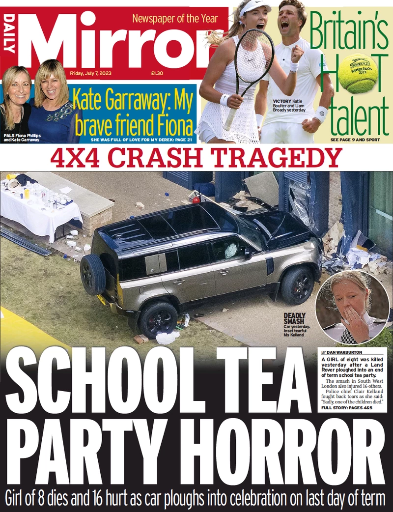Daily Mirror - School tea party horror