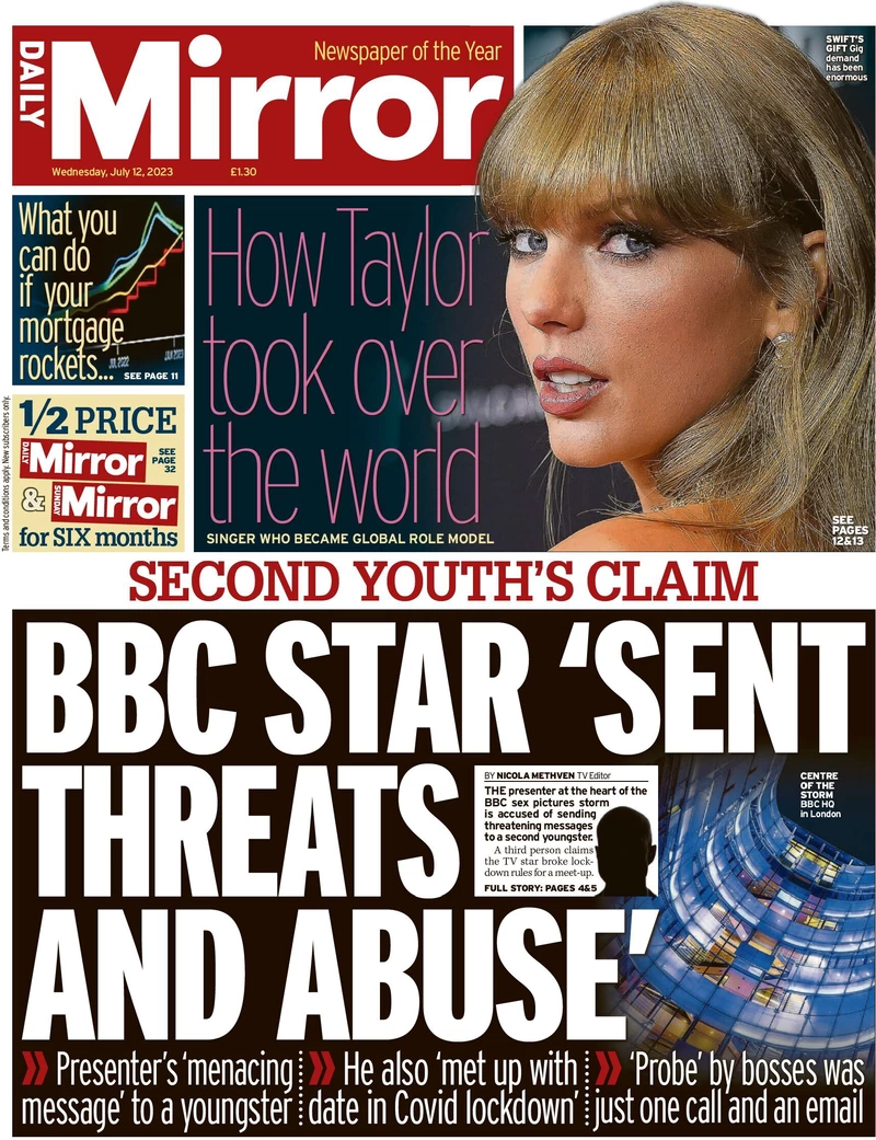 Daily Mirror - BBC star sent threats and abuse