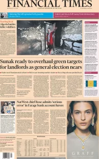 Financial Times – Sunak ready to overhaul green targets for landlords as general election nears 