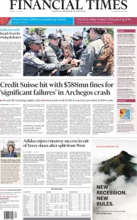The FT – Credit Suisse hit with 8m fines for failures in Archegos crash