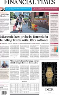 Financial Times – Microsoft faces probe by Brussels for bundling Teams with Office software 