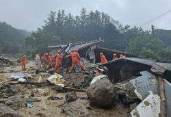 South Korea floods: At least 40 dead after floods and landslides 