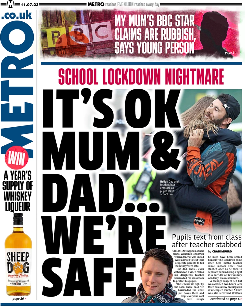 Metro - It’s okay mum and dad … we’re safe