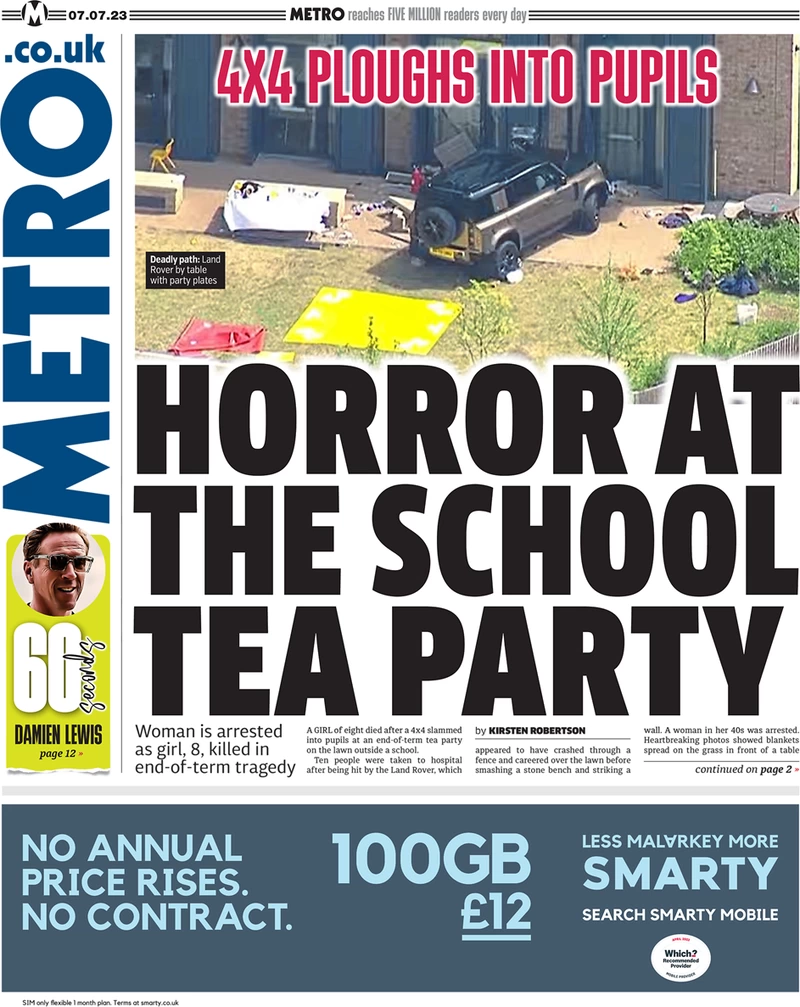 Metro - Horror at the school tea party