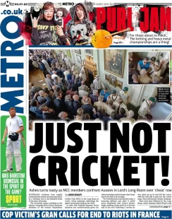 Metro – Just not cricket 