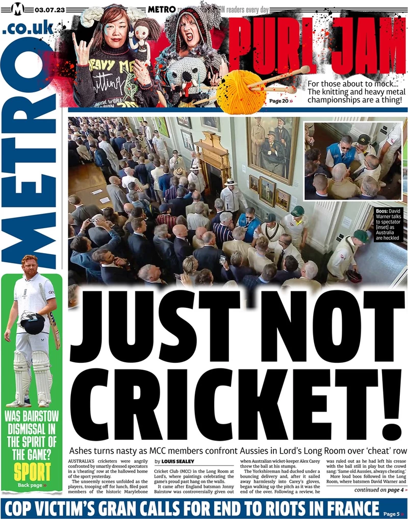 Metro - Just not cricket