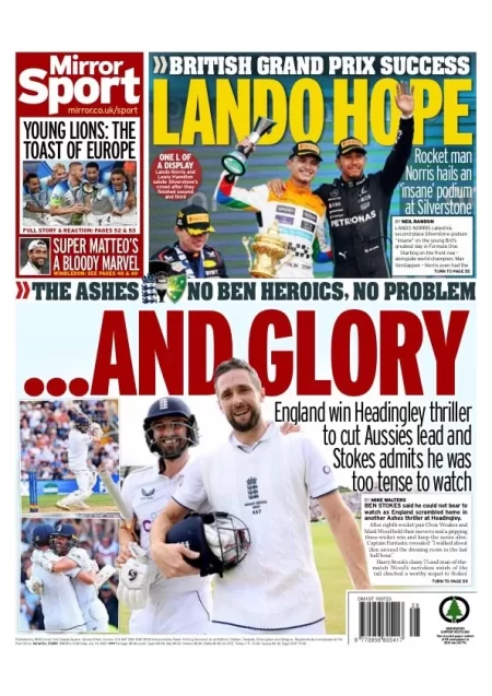 Mirror Sport – The Ashes … And glory 