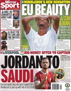 Mirror Sport – Jordan to Saudi 