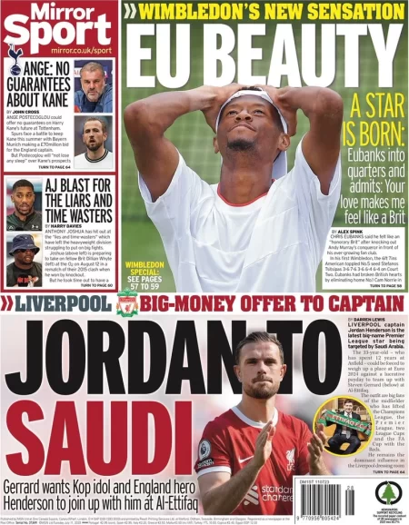 Mirror Sport – Jordan to Saudi 