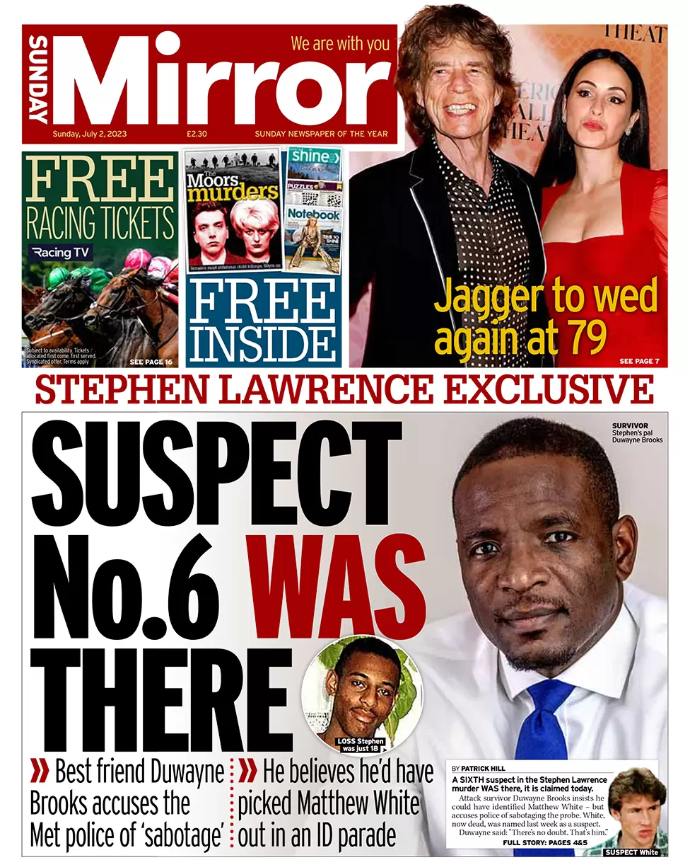 Sunday Mirror - Suspect No.6 was there