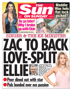 The Sun on Sunday – Zac to back love-split Ellie 