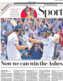 Telegraph Sport – Now we can win the Ashes 
