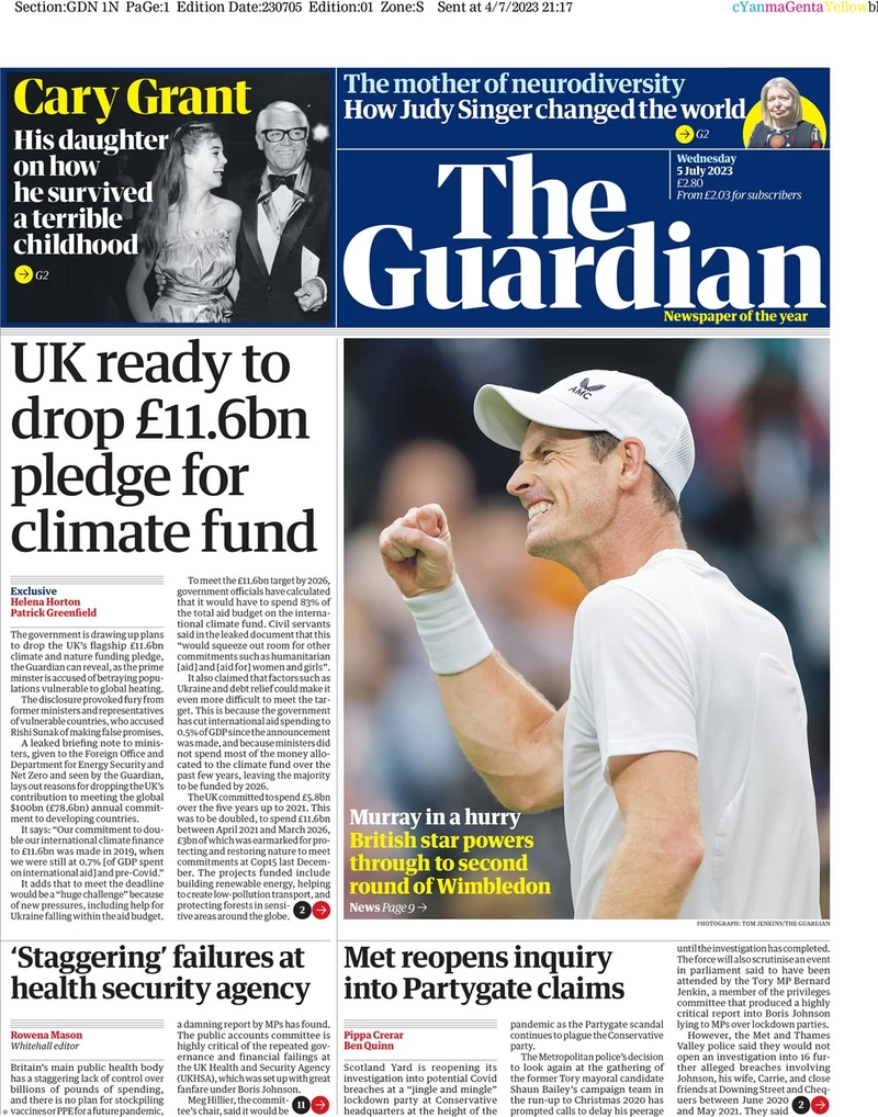 The Guardian - UK ready to drop £11.6bn pledge for climate fund