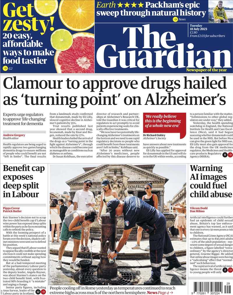 The Guardian - Clamour to approve drugs hailed as turning point on Alzheimer's