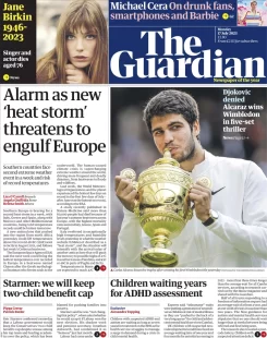 The Guardian – Alarm as new heat storm threatens to engulf Europe 