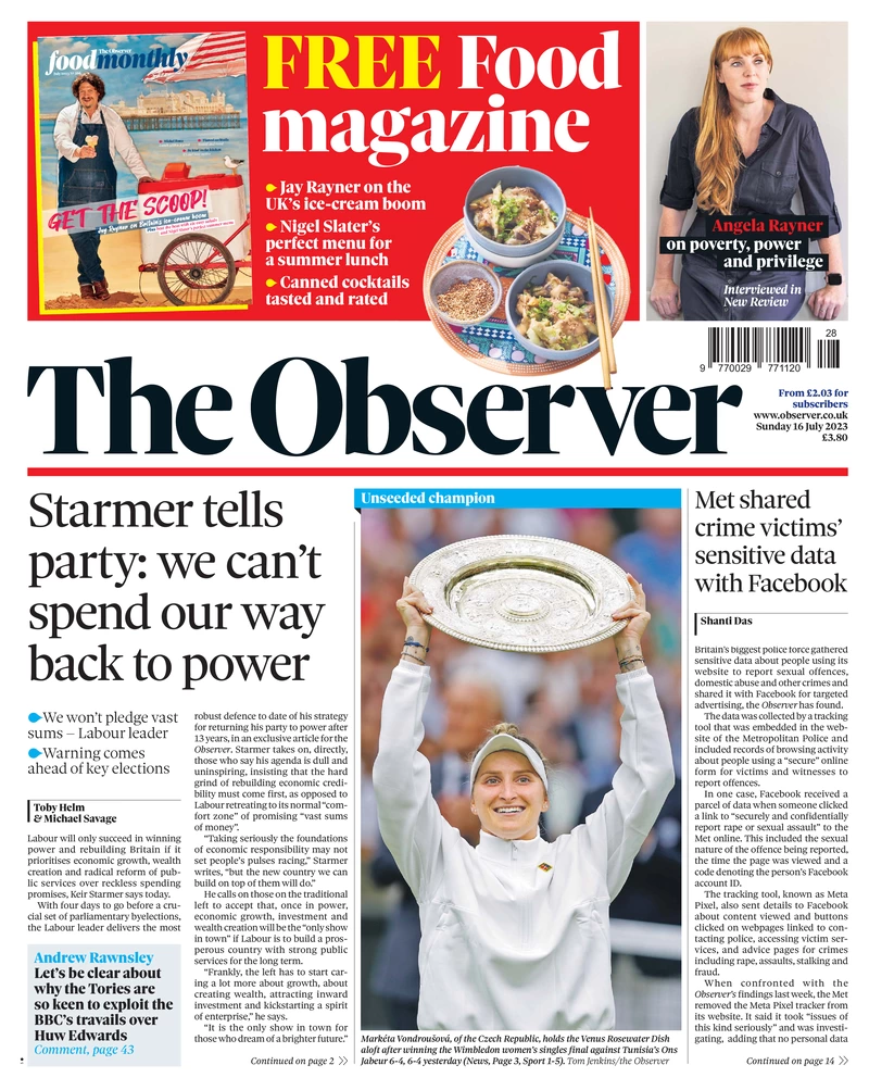 The Observer - Starmer tells party: we can’t spend our way back to power