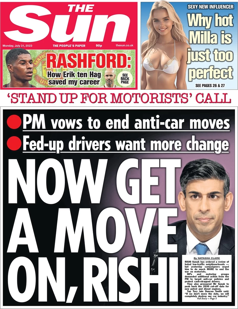 The Sun - Now get a move on Rishi