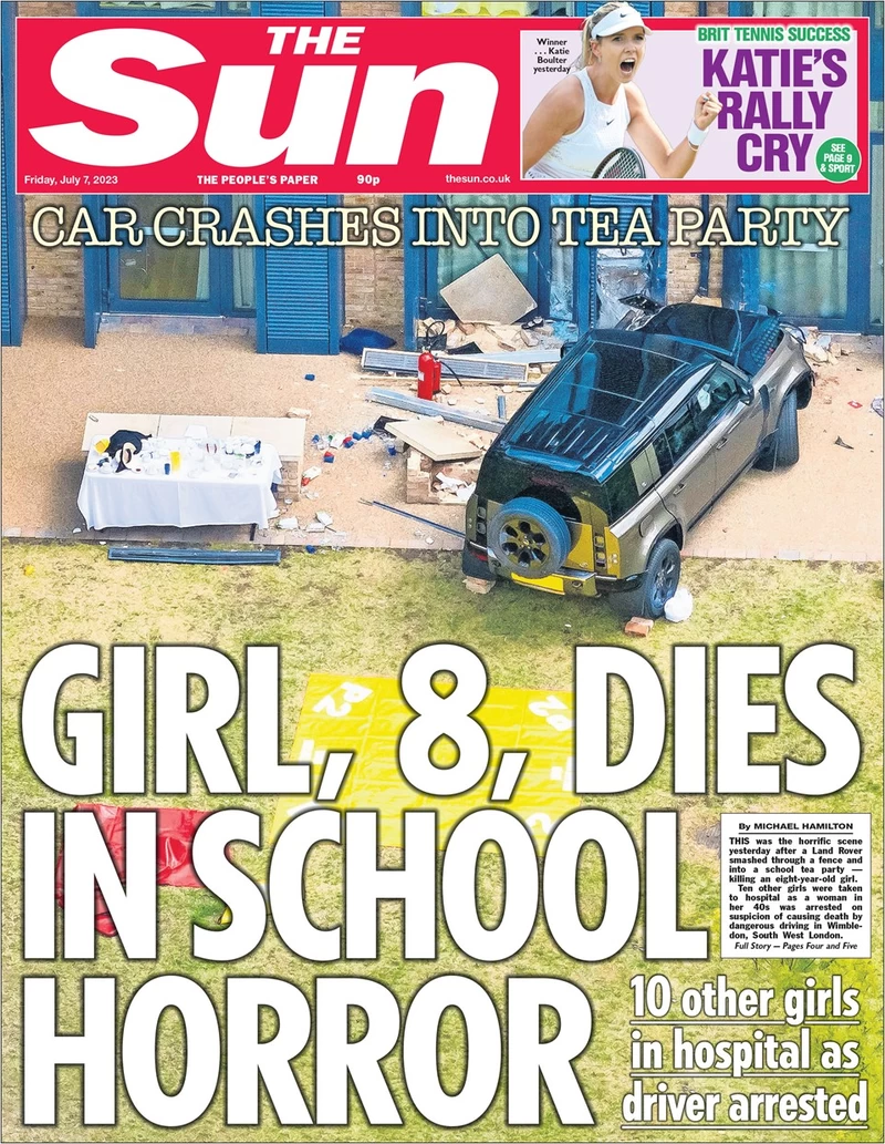 The Sun - Girl dies in school horror