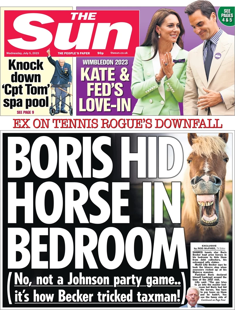 The Sun - Boris hid horse in bedroom