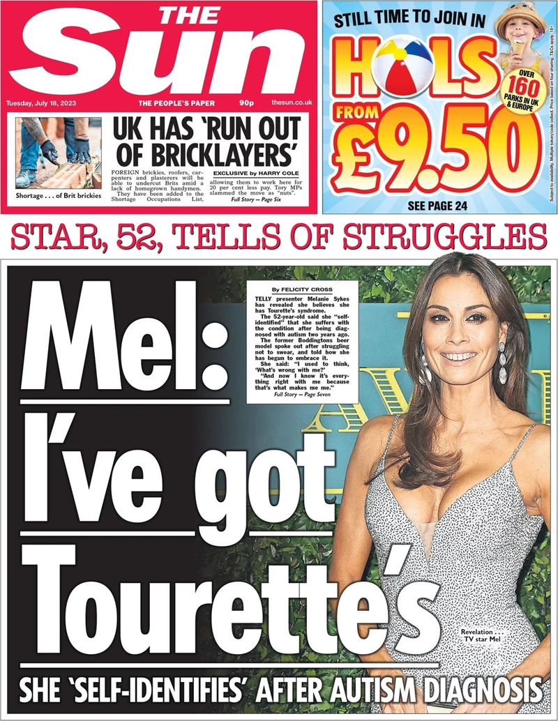 The Sun - Mel: I’ve got Tourette’s