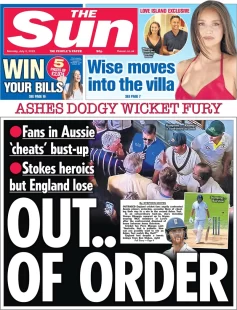 The Sun – Ashes dodgy wicket fury: Out of order 