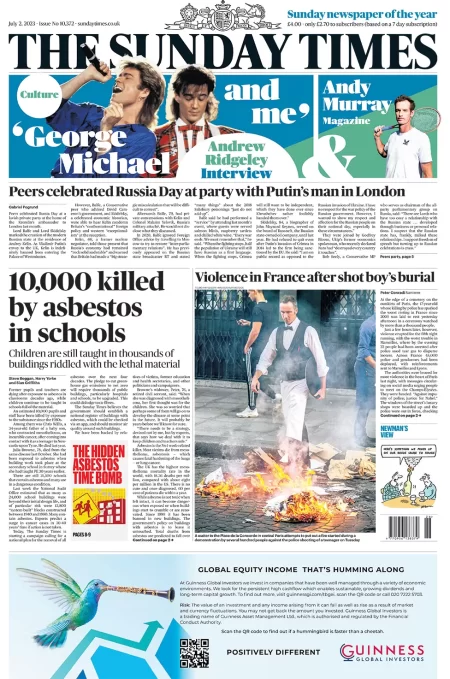 The Sunday Times – 10,000 killed by asbestos in schools 