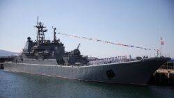 Russian navy fires warning shots at cargo ship in Black Sea