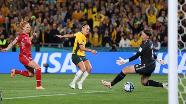 Australia 2-0 Denmark: Co-hosts book their place in last-16 in confident performance