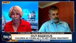 Trisha Goddard furiously defends her trans child in heated debate