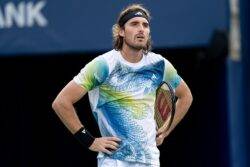 Stefanos Tsitsipas loses his cool as troublemaking spectator ‘imitates bee’ during tennis match in Cincinnati